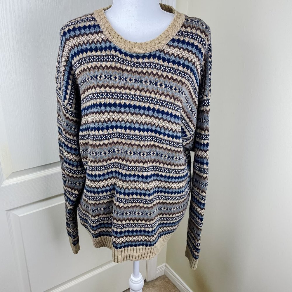 Vintage Aeropostale Thick Knit Chunky Oversized Crosby Grandpa Christmas Sweater